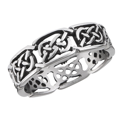 Stainless Steel Celtic Interwoven Knot Ring