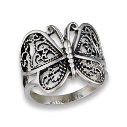 Stainless Steel Butter Fly Ring