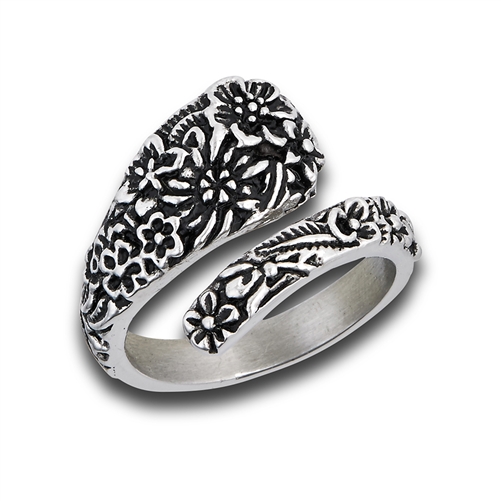 Stainless Steel Size 7.75 Spoon Ring
