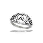 Stainless Steel Celtic Triquetras Ring