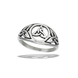 Stainless Steel Celtic Triquetras Ring