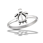 Stainless Steel Cute Turtle Ring