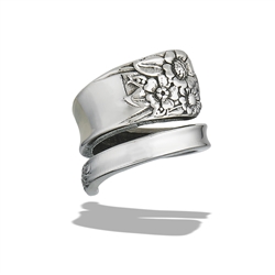 Stainless Steel Sunflower Cluster Spoon Ring