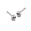 Sterling Silver Skull Stud Earring
