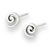 Sterling Silver Swirl Stud Earring