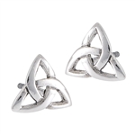 Sterling Silver Celtic Triquetra Stud Earring