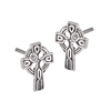 Sterling Silver Celtic Cross Stud Earring