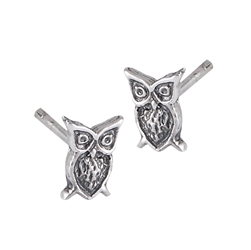 Sterling Silver Owl Stud Earring