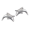 sterling silver dolphin stud earring