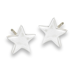 Sterling Silver High Polish Star Stud Earring