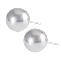 Sterling Silver 12 mm Ball Stud Earring