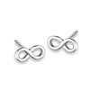 Classic 8 mm Sterling Silver Flat Faced Infinity Stud Earring in Wholesale Bulk Purchasing