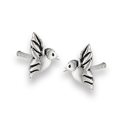 Sterling Silver Hummingbird Stud Earring