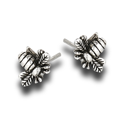 Sterling Silver Bumble Bee Stud Earring