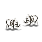 Sterling Silver Elephant Stud Earring