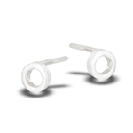 Sterling Silver High Polish Solid Circle Stud Earring