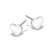 Sterling Silver High Polish Heart Stud Earring