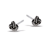 Sterling Silver 4 mm Oxidized Rope Knot Stud Earring