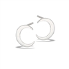 Sterling Silver High Polish Crescent Moon Stud Earring