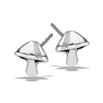 Sterling Silver Hooded Mushroom Stud Earring