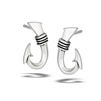 Sterling Silver Fish Hook Stud Earring
