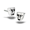 Sterling Silver Comedy Tragedy Stud Earring