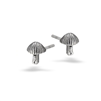 Sterling Silver Cute Mushroom Stud Earrings