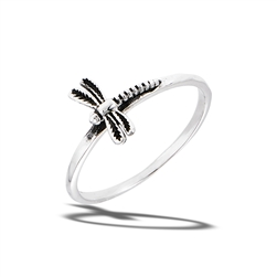 Sterling Silver Small Dragonfly Ring