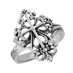 Sterling Silver Victorian Cross Ring