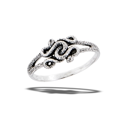 Sterling Silver Nest Of Snakes Ring