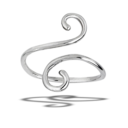 Sterling Silver Double Squiggle Ring