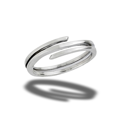 Sterling Silver Heavy 3-Line Ring