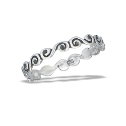 Sterling Silver Petite Swirl Ring