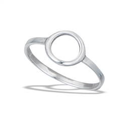 Sterling Silver High Polish Small Circle Ring