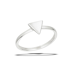Sterling Silver High Polish Triangle Ring