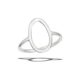 Sterling Silver High Polish Oval Ring