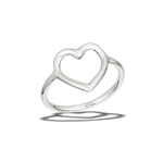 Sterling Silver High Polish Heart Ring