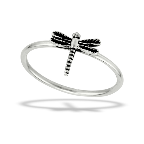 Sterling Silver Hovering Dragonfly Ring