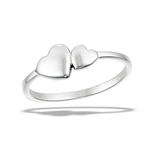 Sterling Silver Loving Hearts Ring