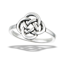 Sterling Silver Classic Thick Celtic Weave Ring