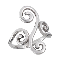 Sterling Silver Multiple Swirl Ring