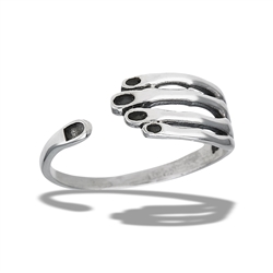 Sterling Silver Adjustable Weird Hand Ring