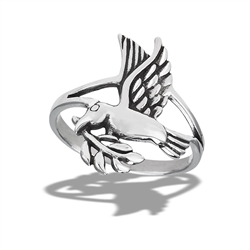 Sterling Silver Dove Of Peace Ring