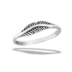 Sterling Silver Petite Feather Ring