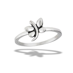 Sterling Silver High Polish Cute Butterfly Ring