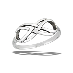 Sterling Silver Celtic Double Infinity Ring