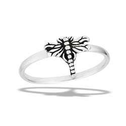Sterling Silver Hovering Dragonfly Ring