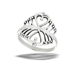 Sterling Silver Echoing Hearts Ring