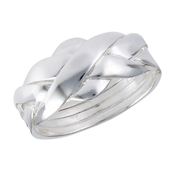 Sterling Silver 4 Piece Puzzle Ring