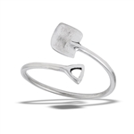 Sterling Silver Adjustable Shovel Ring